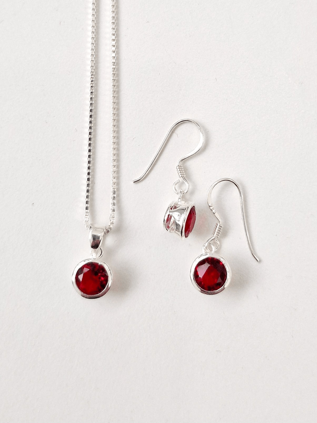 CZ Pendant and Drop Earring SET