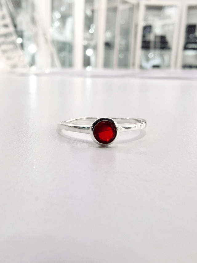 Ruby CZ Ring