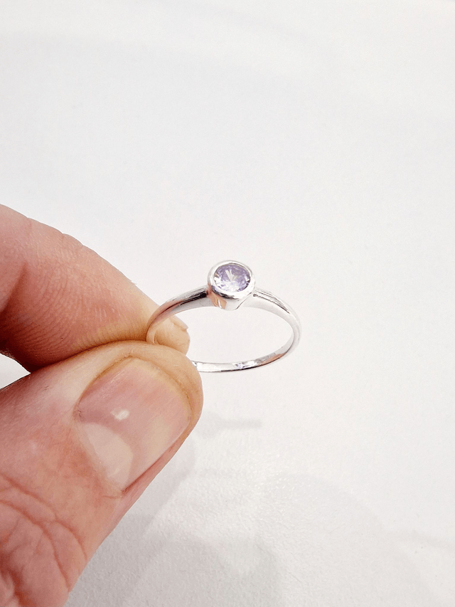 Light Amethyst CZ Ring
