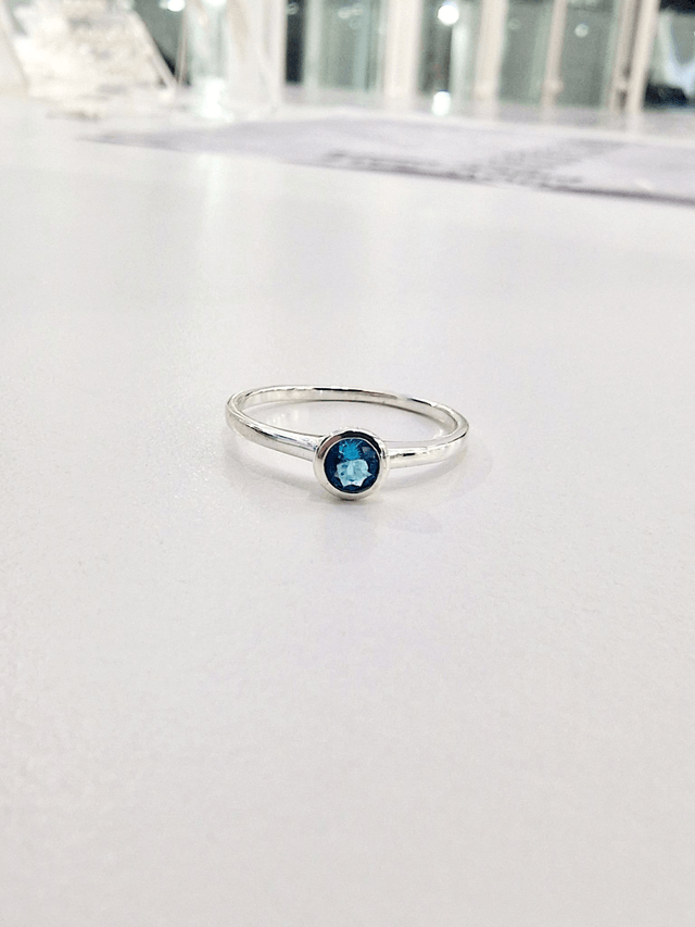 Blue Zircon CZ Ring