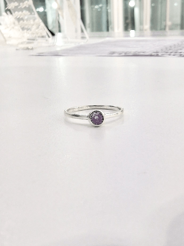 Light Amethyst CZ Ring
