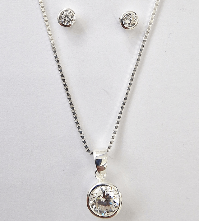 Stud Earring and Necklace SET