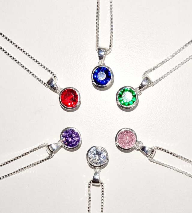 Sterling Silver CZ Pendant & Chain
