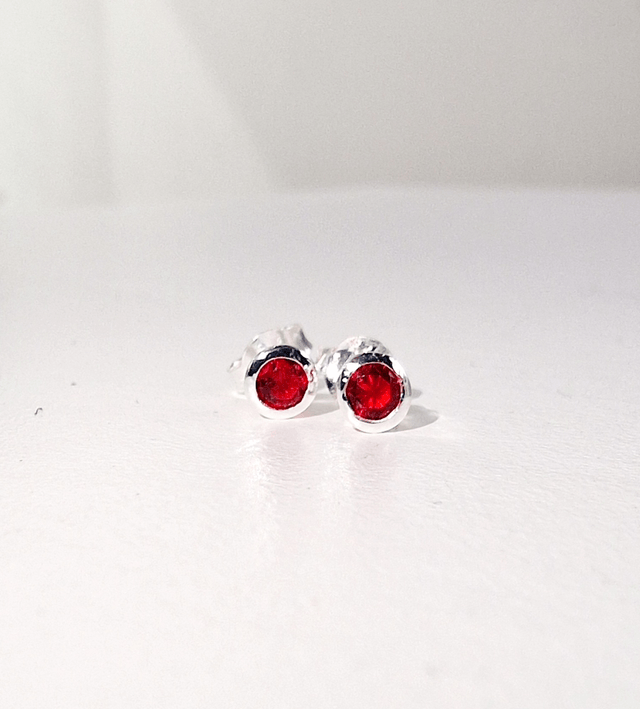 Sterling Silver CZ Stud Earrings
