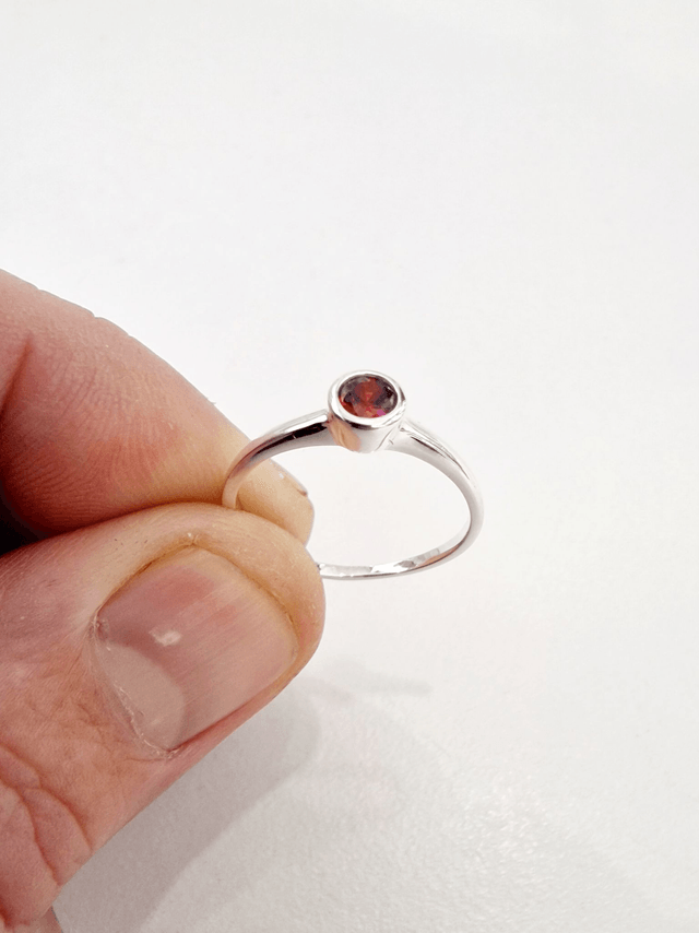 Garnet CZ Ring