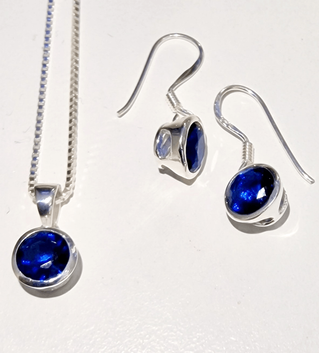 CZ Pendant and Drop Earring SET