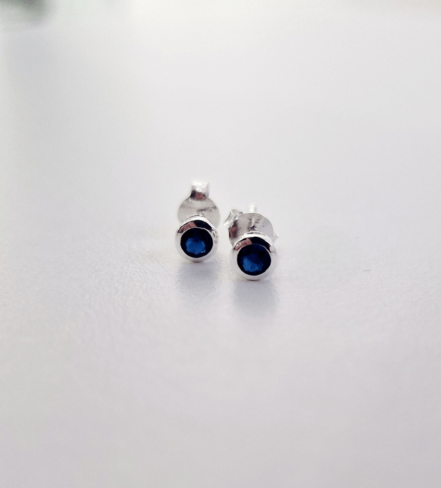 Sterling Silver CZ Stud Earrings