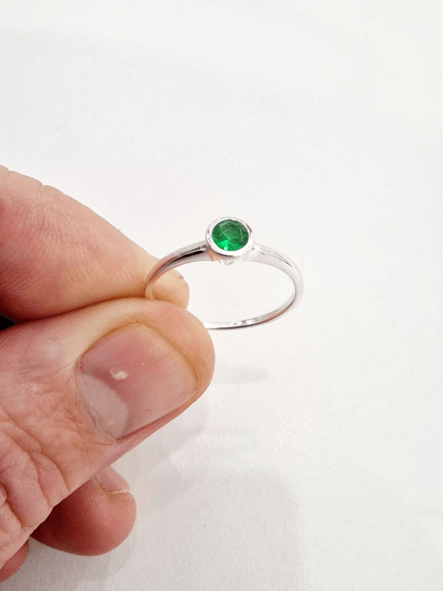 Emerald CZ Ring