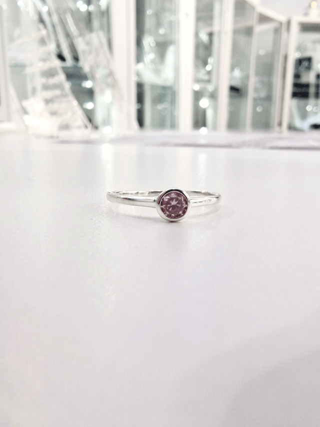 Rose Quartz CZ Ring