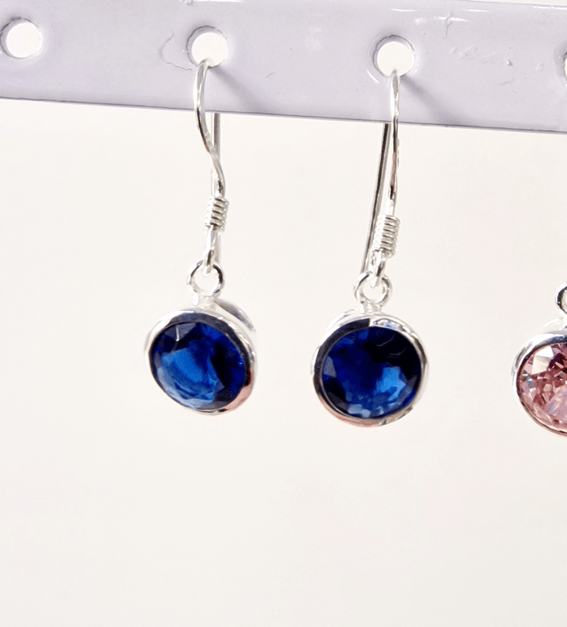 Sterling Silver CZ Drop Earrings