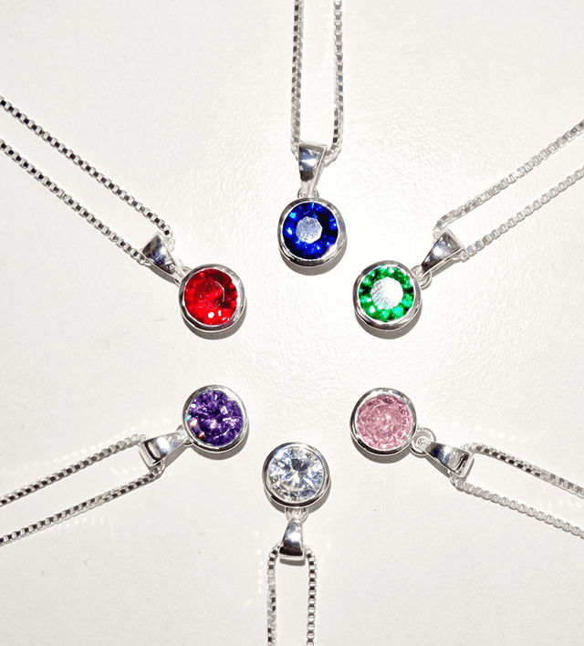 Sterling Silver CZ Pendant &amp; Chain