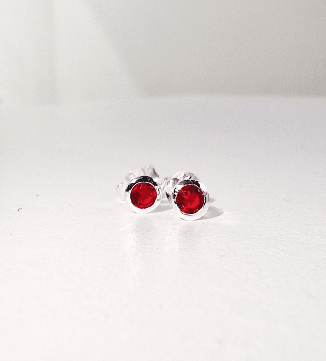 Sterling Silver CZ Stud Earrings