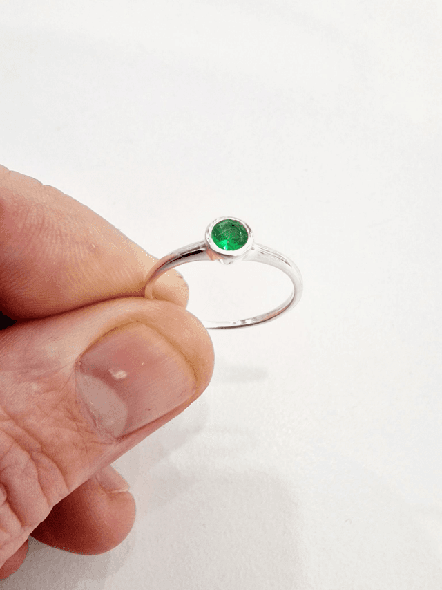Emerald CZ Ring