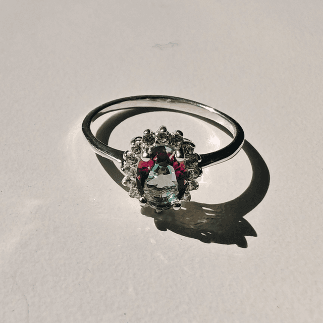 Mystic Topaz CZ Cluster - Ring of Elegance