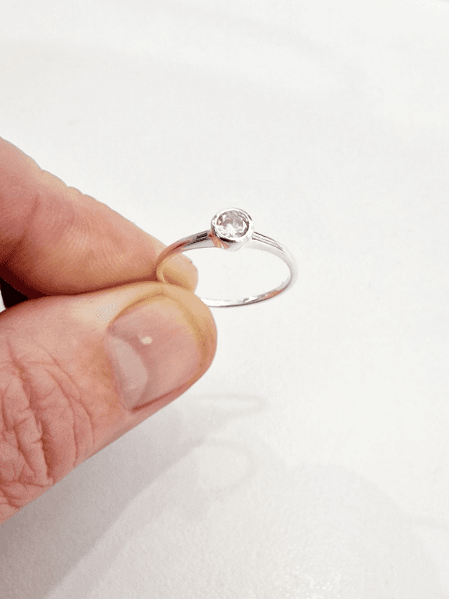 Rose Quartz CZ Ring